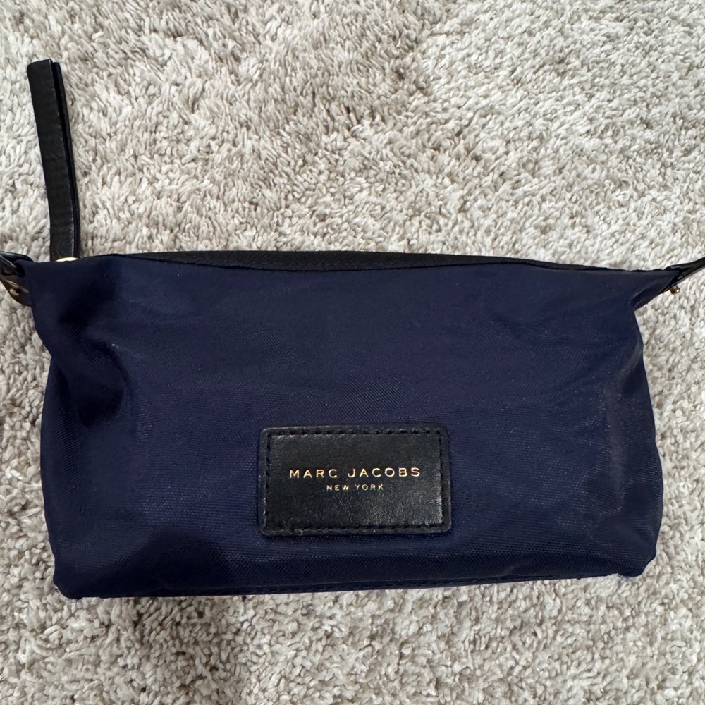 Marc Jacobs Nylon Biker Landscape Cosmetic Bag Navy